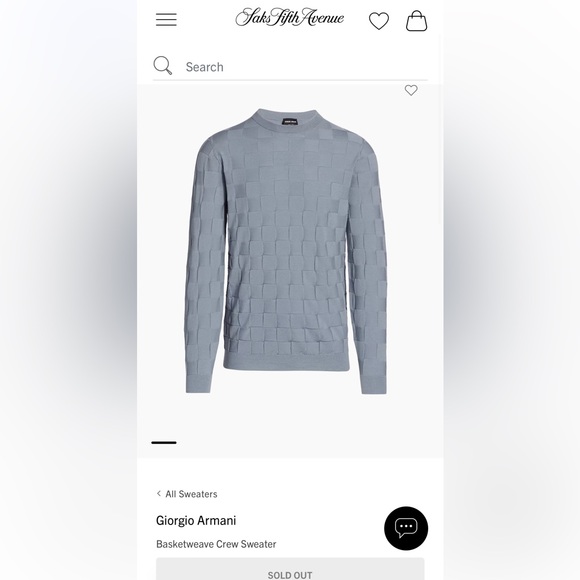 GIORGIO ARMANI Check-Weave Sweater in XL in dusty violet - Picture 1 of 4